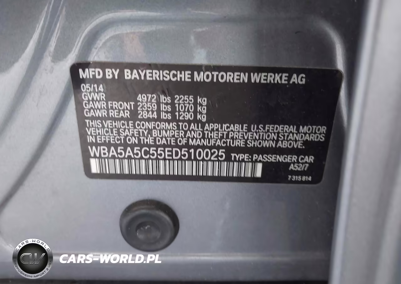 2014 BMW 528I VIN:WBA5A5C55ED510025 - 9