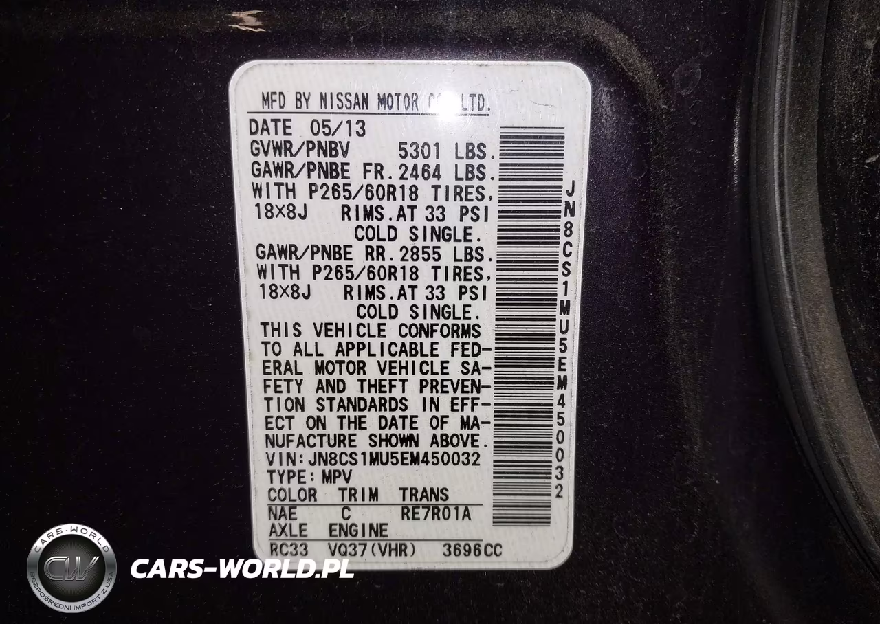 2014 Infiniti Qx70 VIN:JN8CS1MU5EM450032 - 9