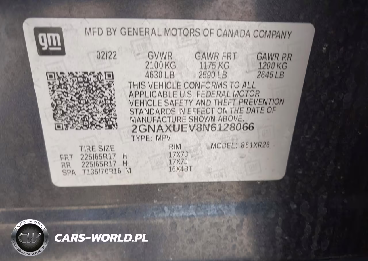 2022 Chevrolet Equinox Awd Lt VIN:2GNAXUEV8N6128066 - 9