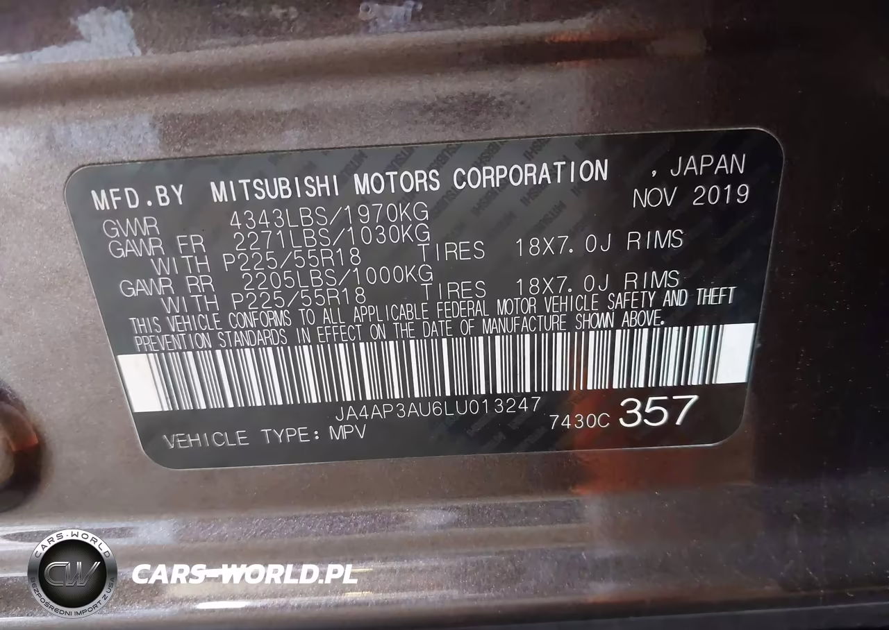 2020 Mitsubishi Outlander Sport 2.0 Sp VIN:JA4AP3AU6LU013247 - 9