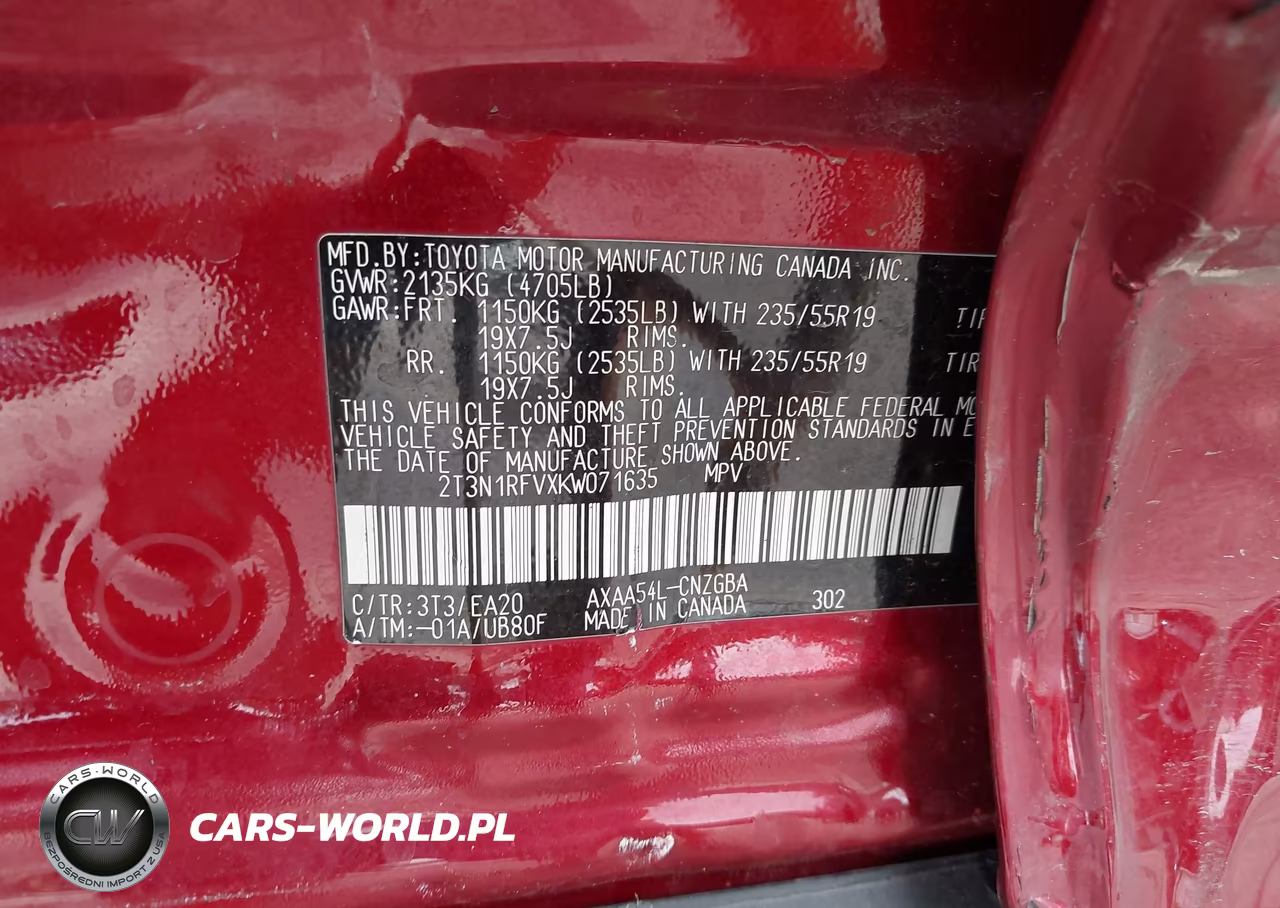 2019 Toyota Rav4 Limited VIN:2T3N1RFVXKW071635 - 9