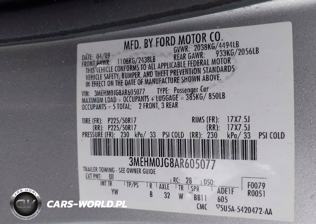 2010 Mercury Milan Premier VIN:3MEHM0JG8AR605077 - 9