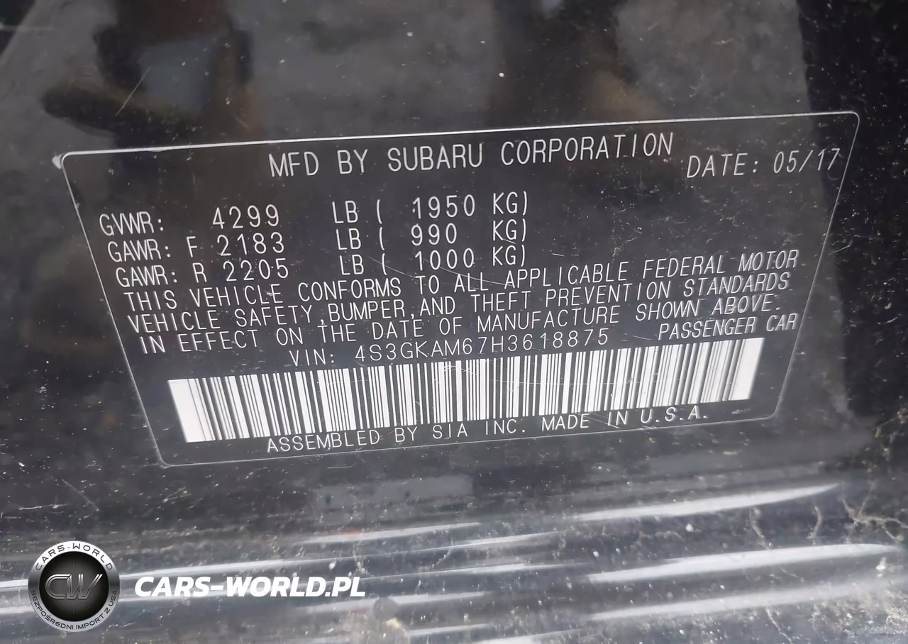 2017 Subaru Impreza 2.0I Sport VIN:4S3GKAM67H3618875 - 9