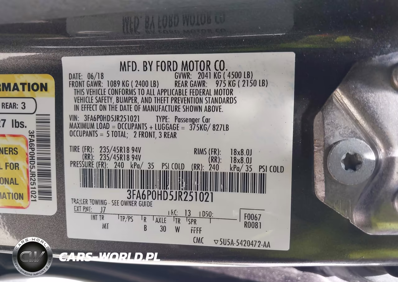 2018 Ford Fusion Se VIN:3FA6P0HD5JR251021 - 9