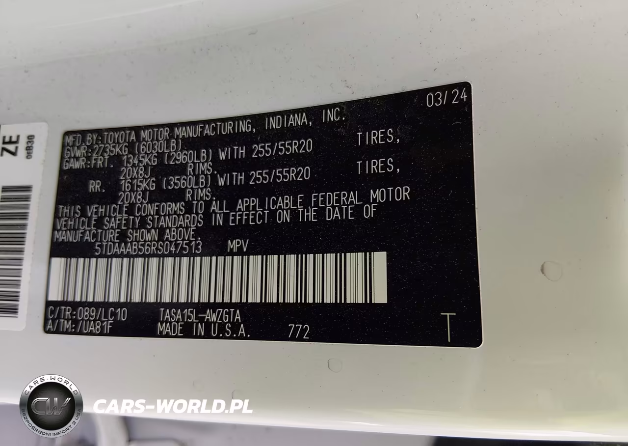 2024 Toyota Grand Highlander Limited VIN:5TDAAAB56RS047513 - 9