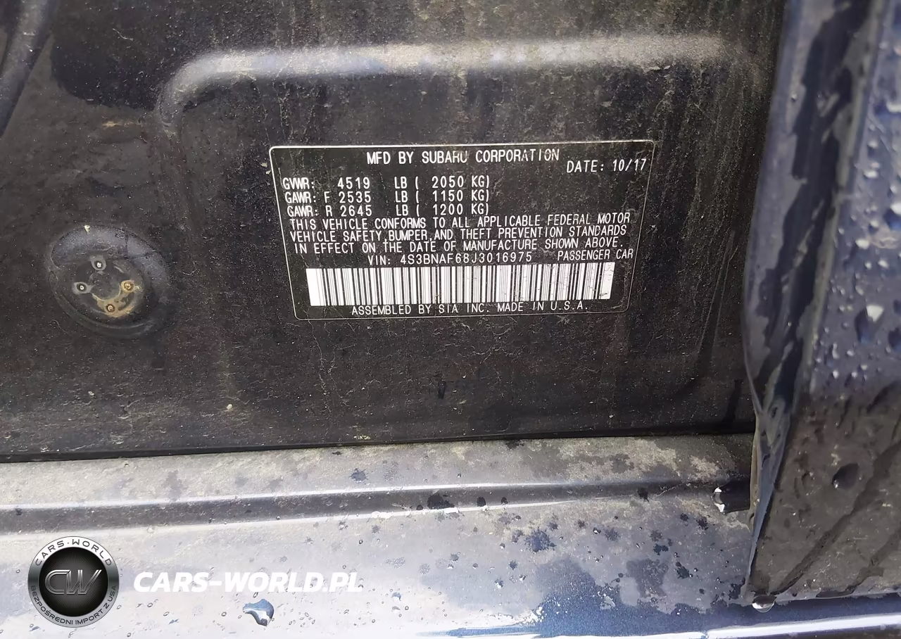 2018 Subaru Legacy 2.5I Premium VIN:4S3BNAF68J3016975 - 9