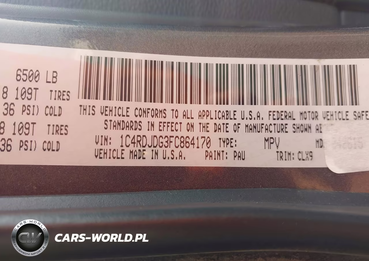 2015 Dodge Durango Limited VIN:1C4RDJDG3FC864170 - 9