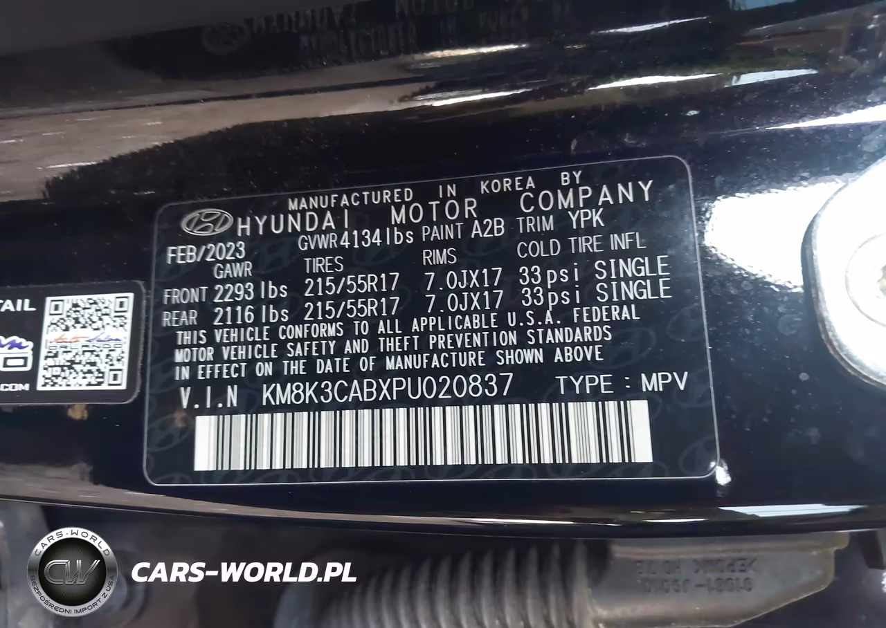 2023 Hyundai Kona Sel VIN:KM8K3CABXPU020837 - 9