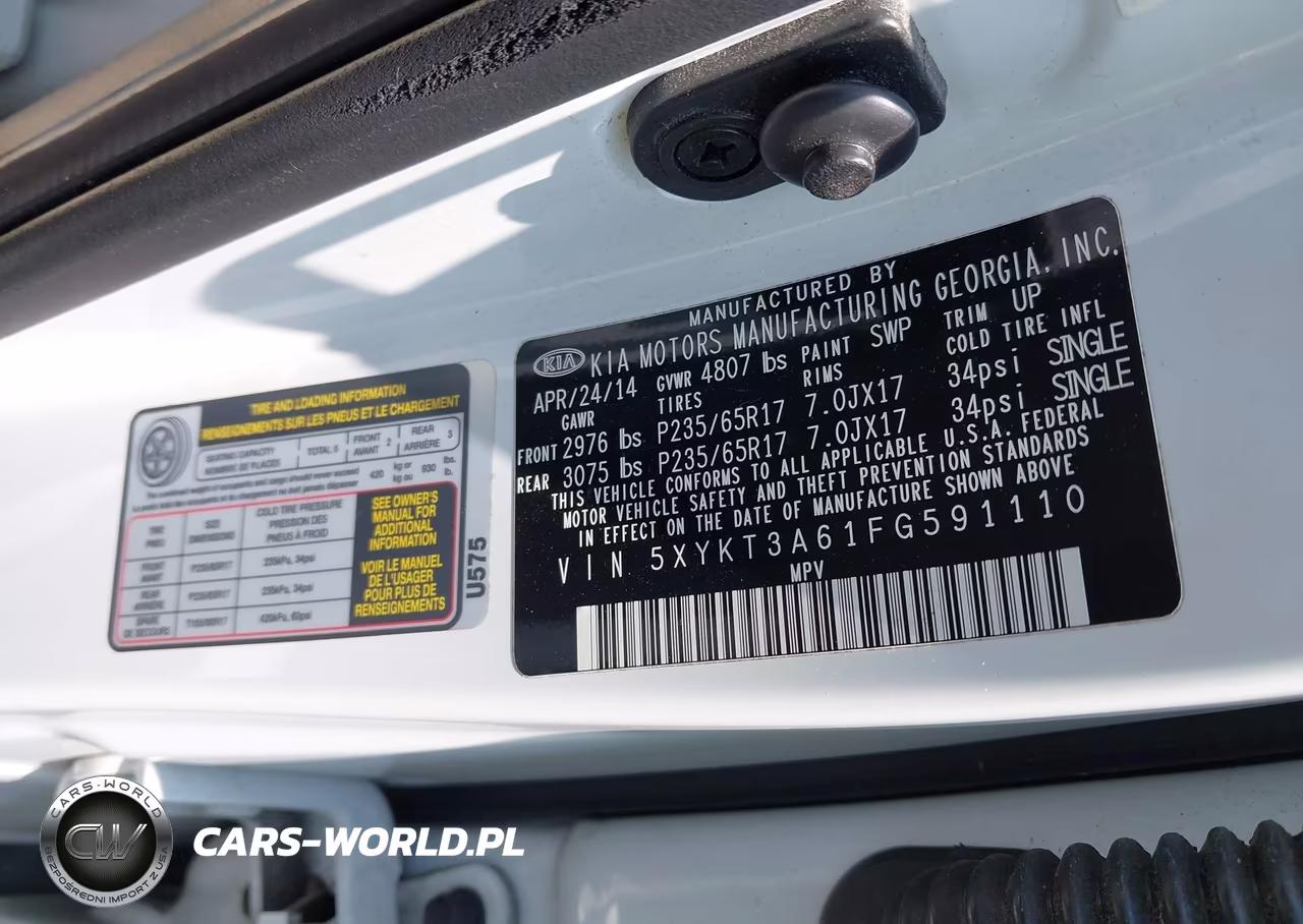 2015 Kia Sorento Lx VIN:5XYKT3A61FG591110 - 9