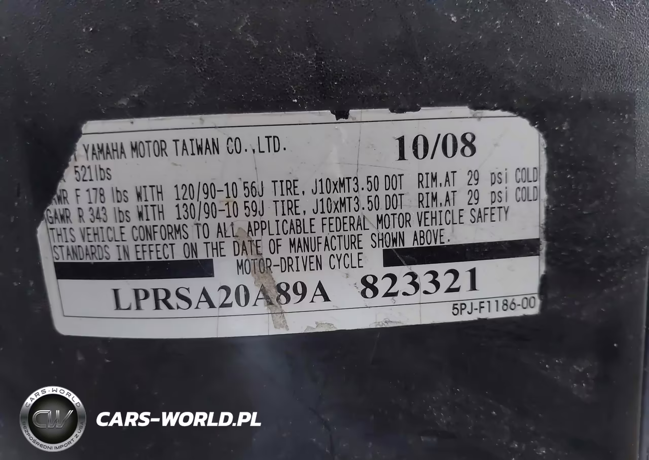 2009 Yamaha Yw50 VIN:LPRSA20A89A823321 - 10