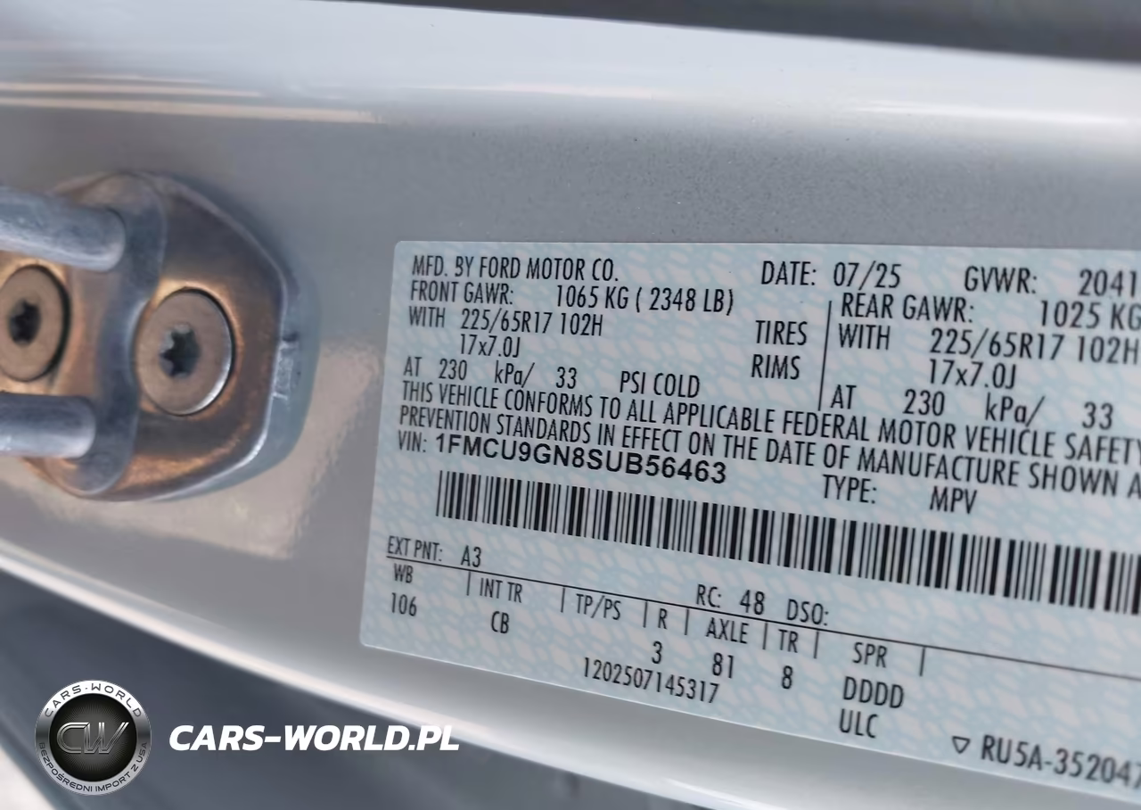 2025 Ford Escape Active VIN:1FMCU9GN8SUB56463 - 9