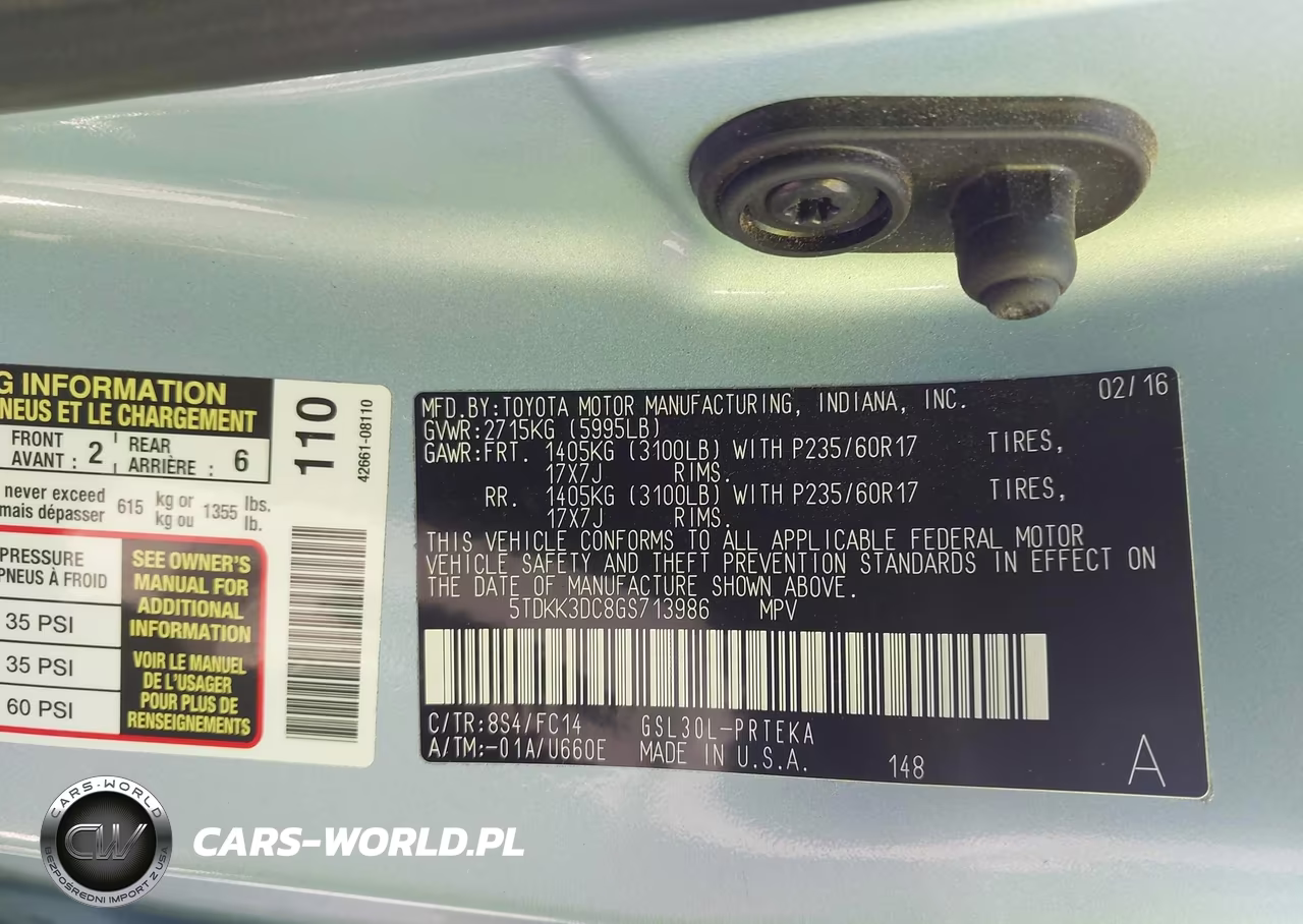 2016 Toyota Sienna Le 8 Passenger VIN:5TDKK3DC8GS713986 - 9
