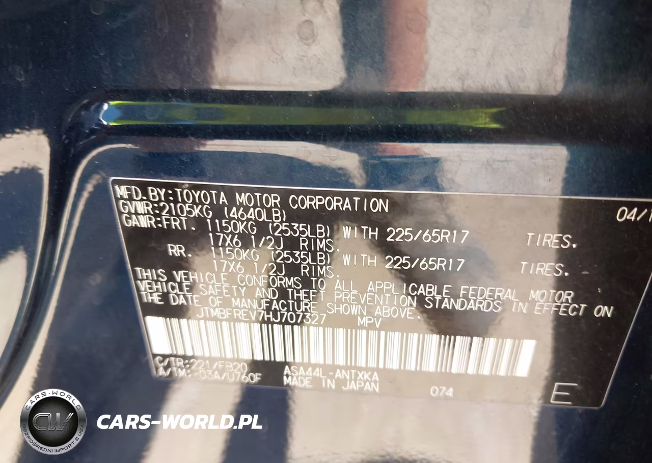 2017 Toyota Rav4 Le VIN:JTMBFREV7HJ707327 - 9