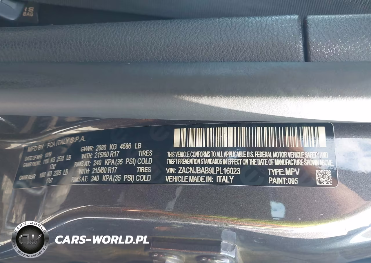 2020 Jeep Renegade Sport 4X4 VIN:ZACNJBAB9LPL16023 - 9