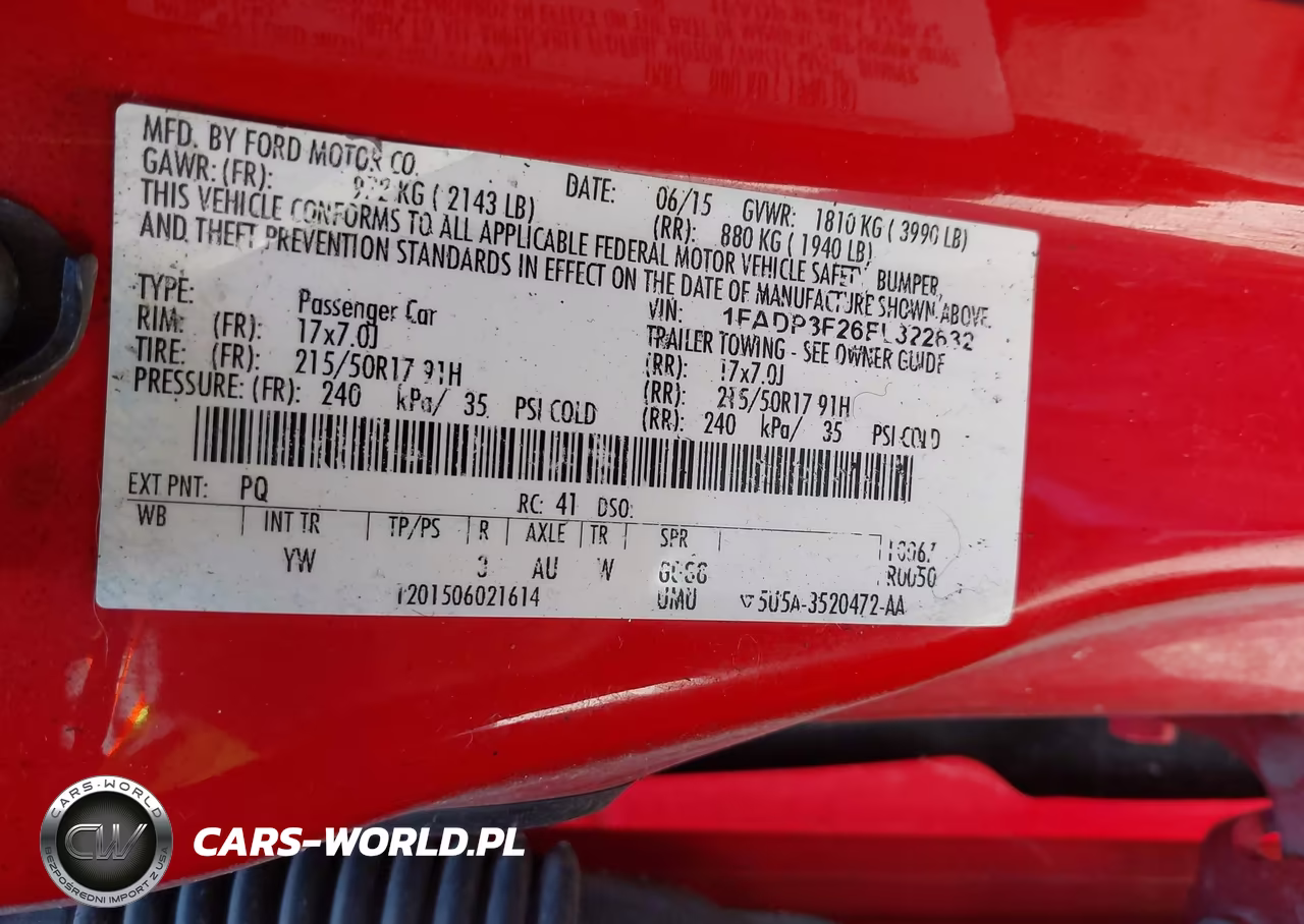 2015 Ford Focus Se VIN:1FADP3F26FL322632 - 9