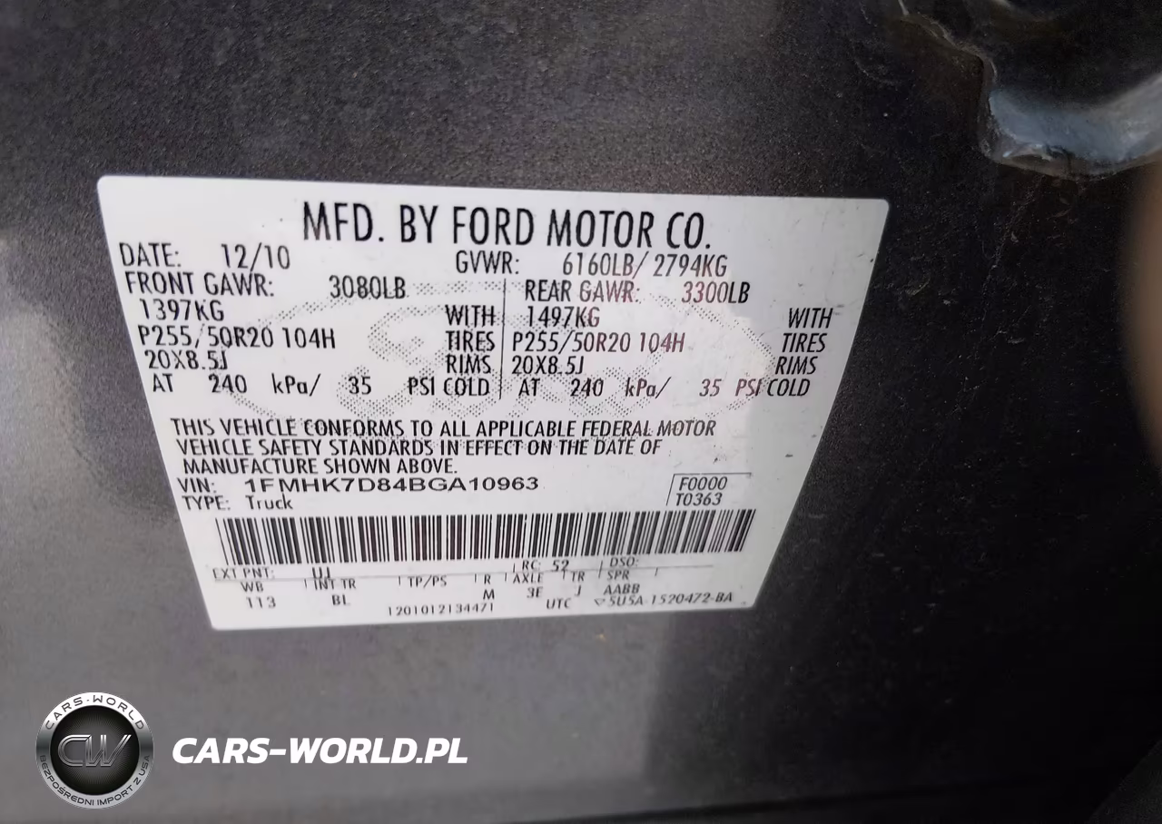 2011 Ford Explorer Xlt VIN:1FMHK7D84BGA10963 - 9