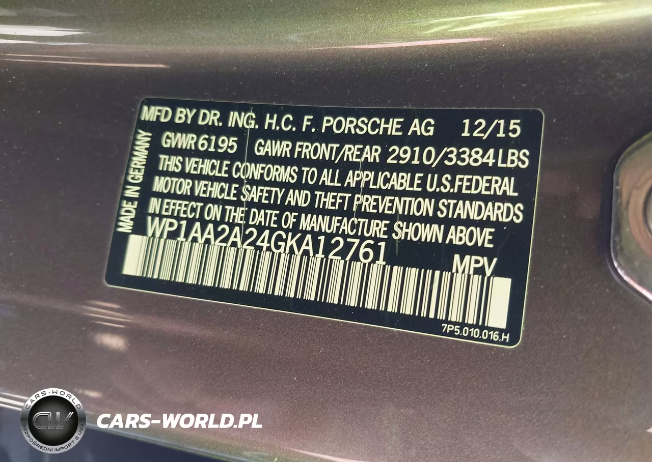 2016 Porsche Cayenne VIN:WP1AA2A24GKA12761 - 9