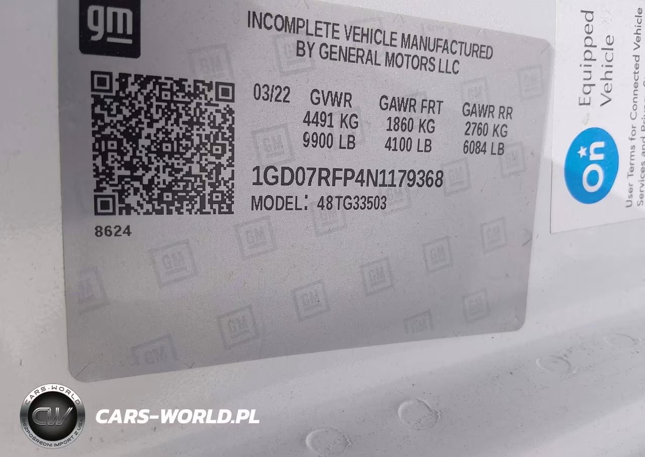 2022 GMC Savana Cutaway Work Van VIN:1GD07RFP4N1179368 - 8