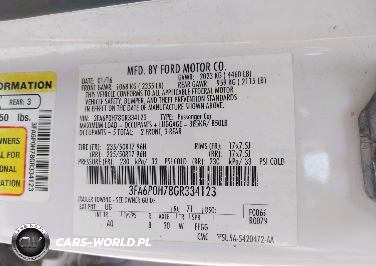 2016 Ford Fusion Se VIN:3FA6P0H78GR334123 - 9