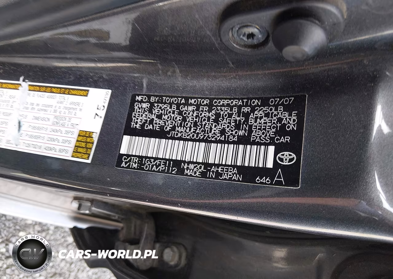 2007 Toyota Prius VIN:JTDKB20U973294184 - 9