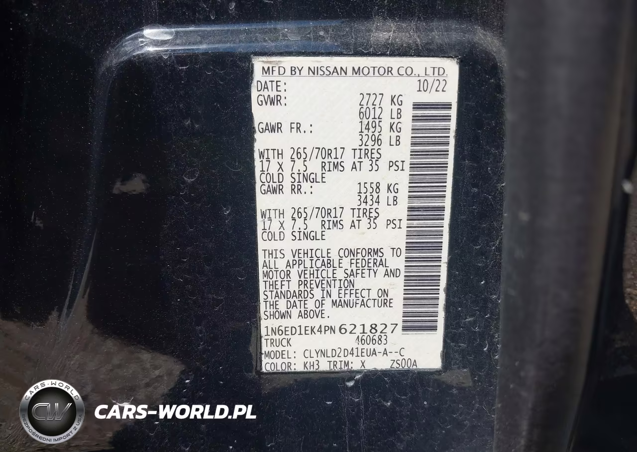2023 Nissan Frontier Pro-4X 4X4 VIN:1N6ED1EK4PN621827 - 9