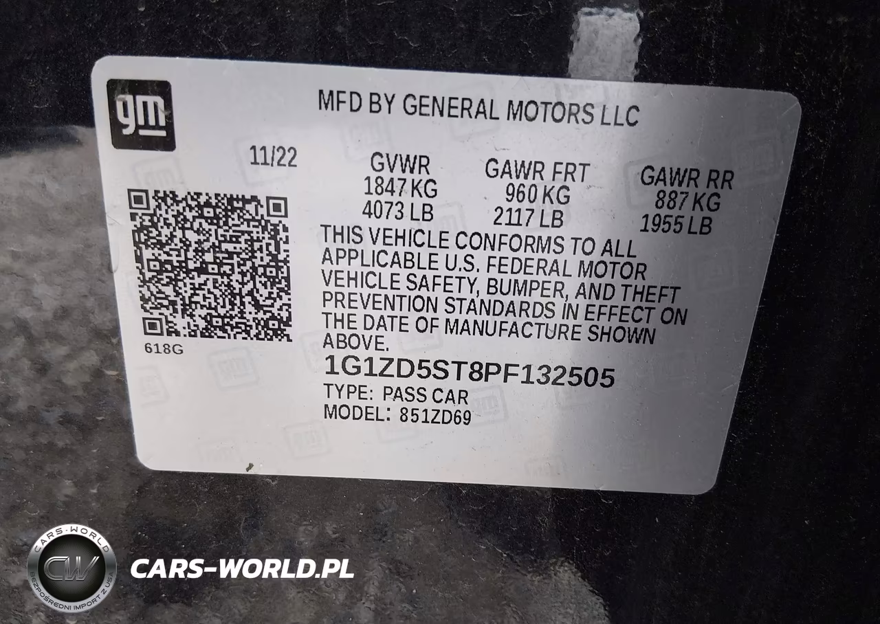2023 Chevrolet Malibu Fwd 1Lt VIN:1G1ZD5ST8PF132505 - 9