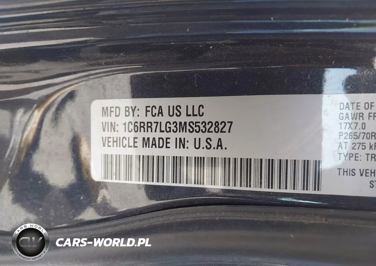 2021 Ram 1500 Classic Slt 4X4 5'7 Box VIN:1C6RR7LG3MS532827 - 9