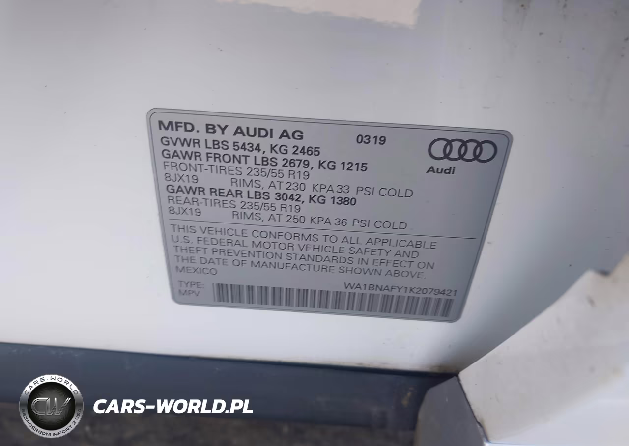 2019 Audi Q5 45 Premium VIN:WA1BNAFY1K2079421 - 9