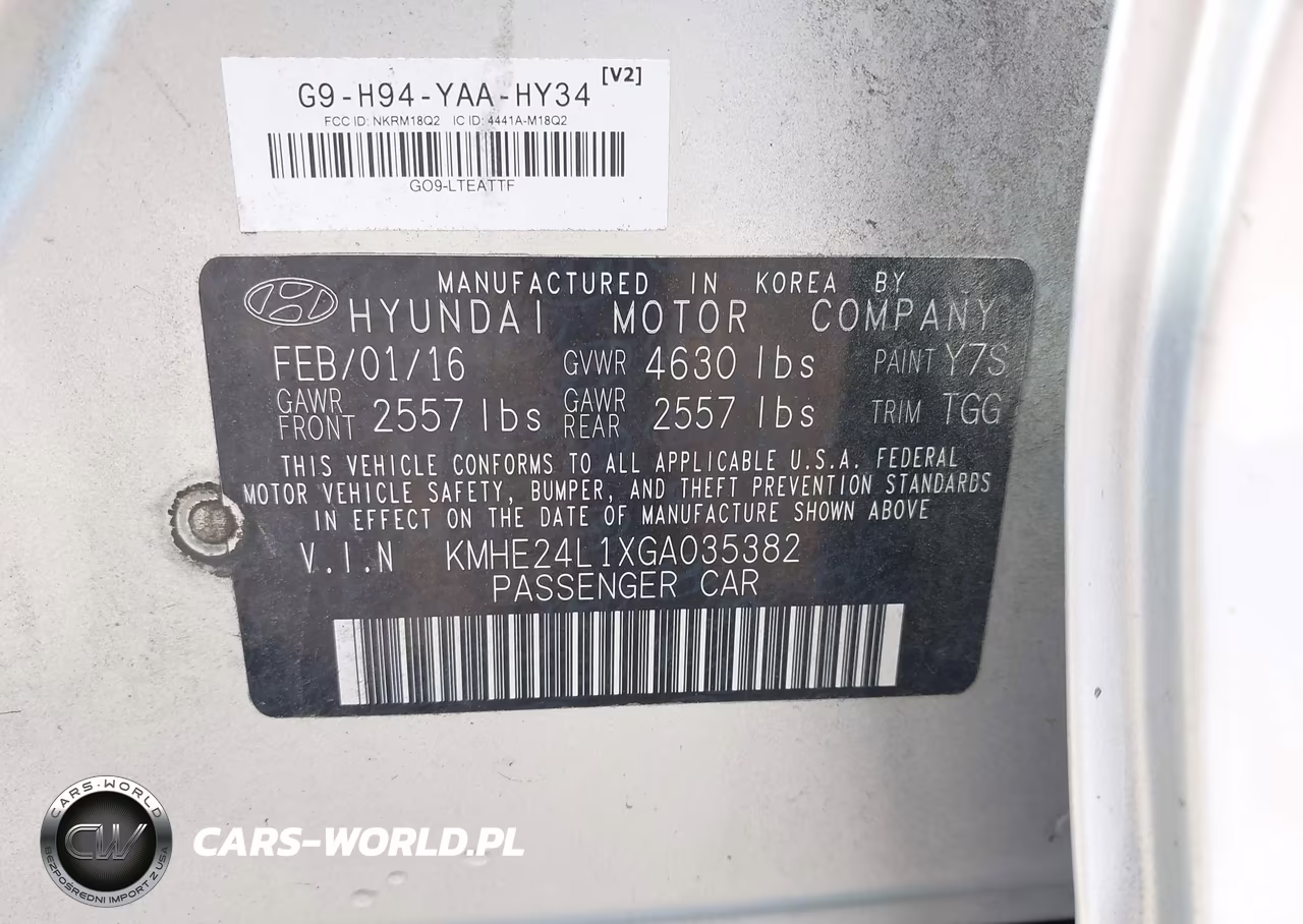 2016 Hyundai Sonata Hybrid Se VIN:KMHE24L1XGA035382 - 19