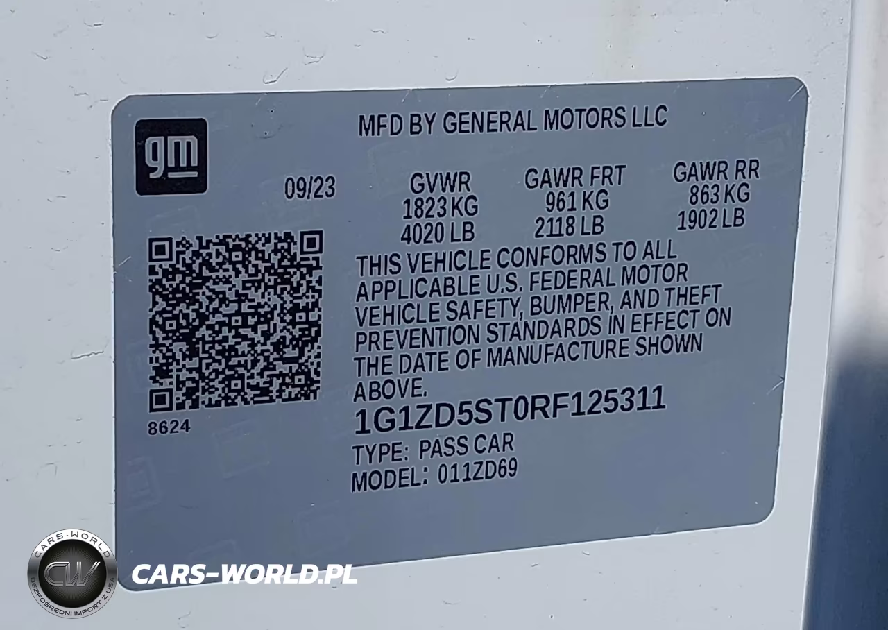 2024 Chevrolet Malibu Fwd 1Lt VIN:1G1ZD5ST0RF125311 - 9
