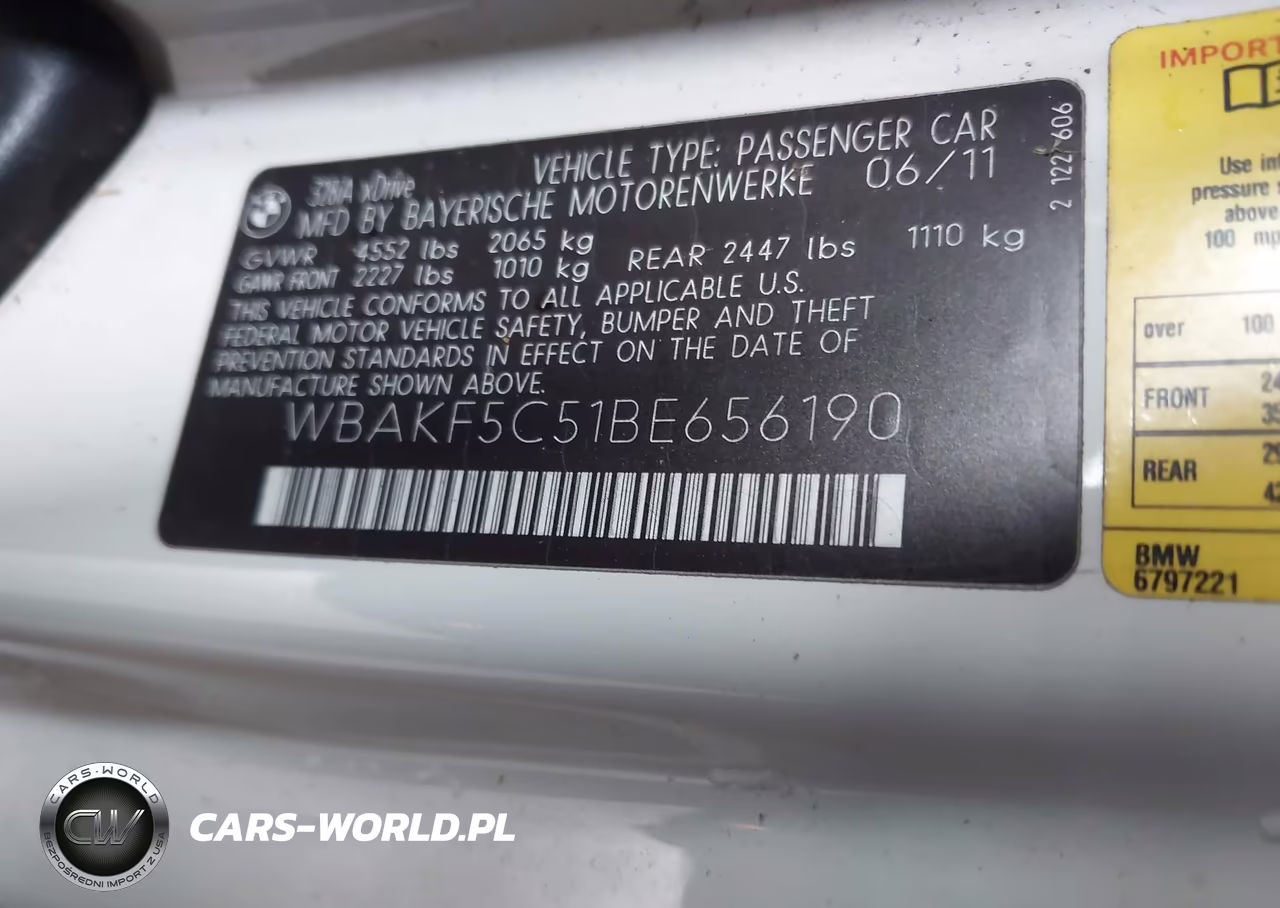 2011 BMW 328I xDrive VIN:WBAKF5C51BE656190 - 9