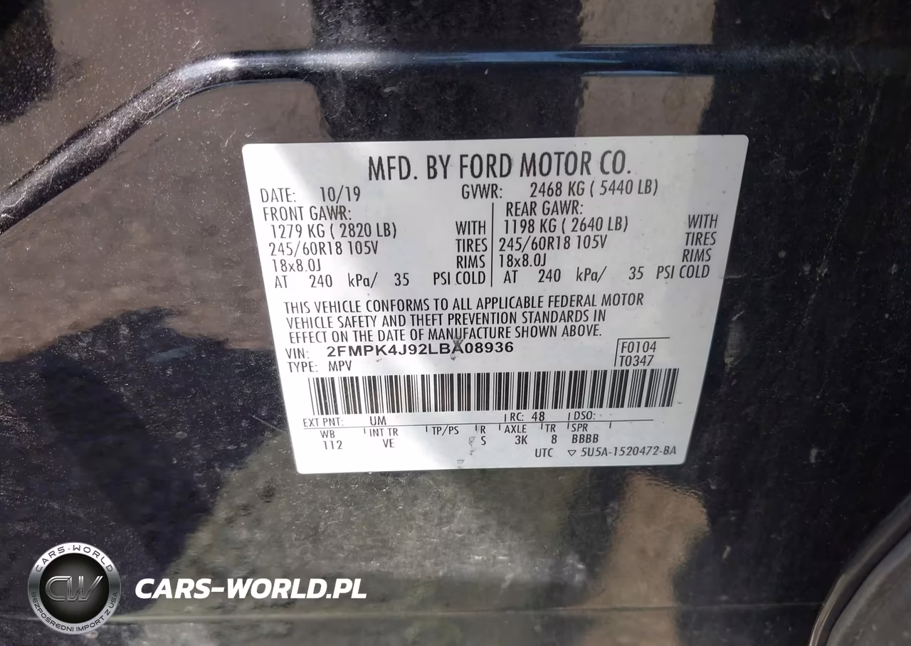 2020 Ford Edge Sel VIN:2FMPK4J92LBA08936 - 9