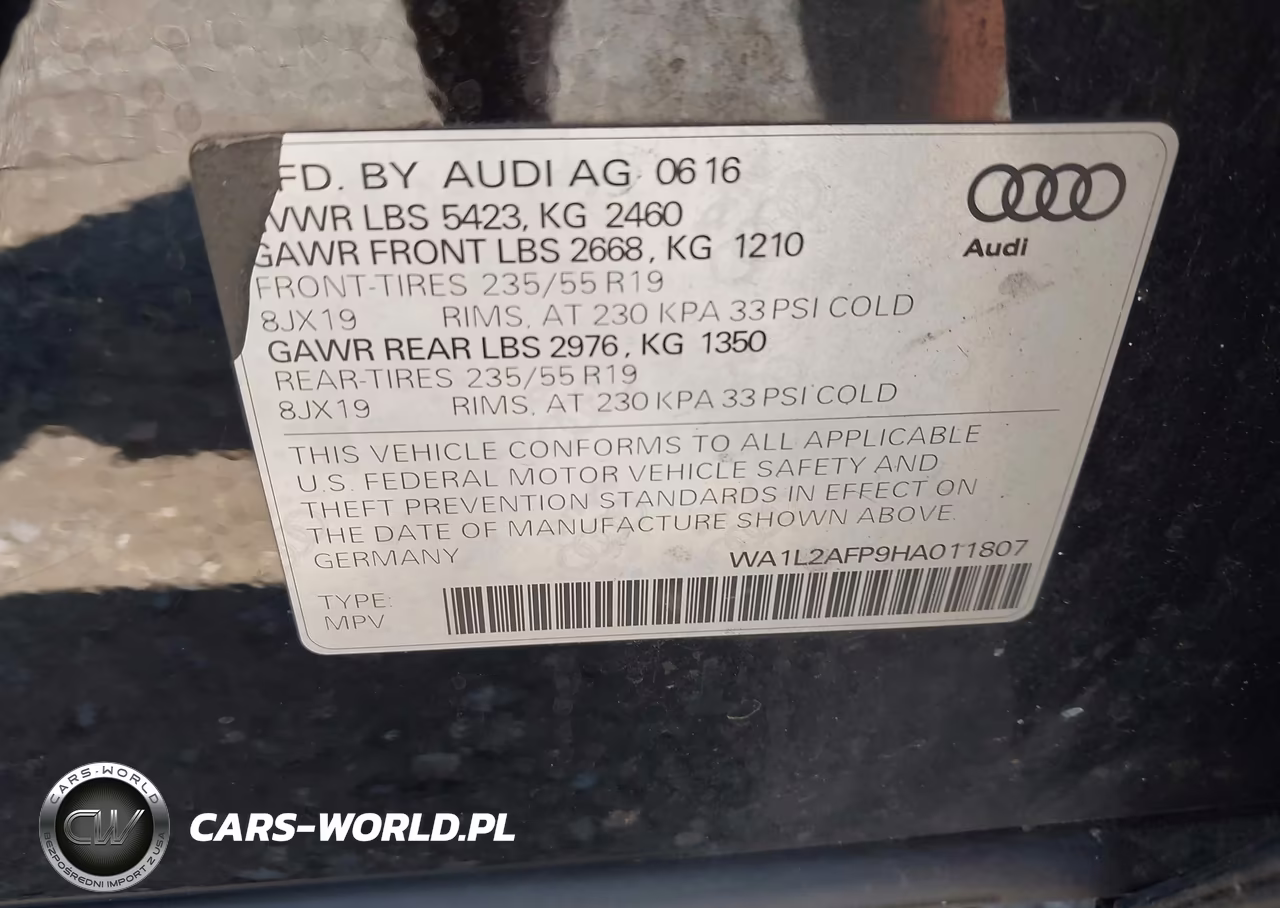 2017 Audi Q5 2.0T Premium VIN:WA1L2AFP9HA011807 - 9