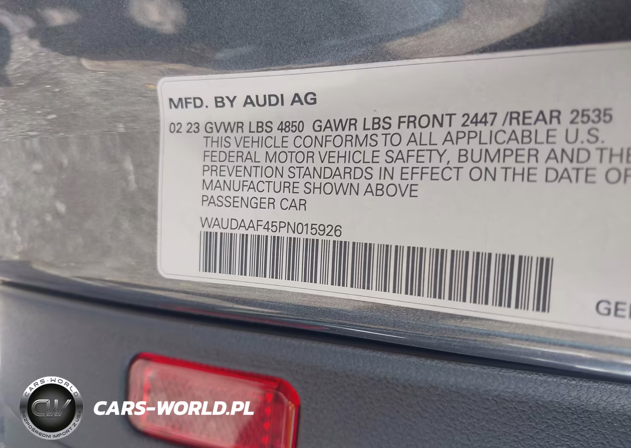 2023 Audi A4 Premium 45 Tfsi S Line Quattro S Tronic VIN:WAUDAAF45PN015926 - 9