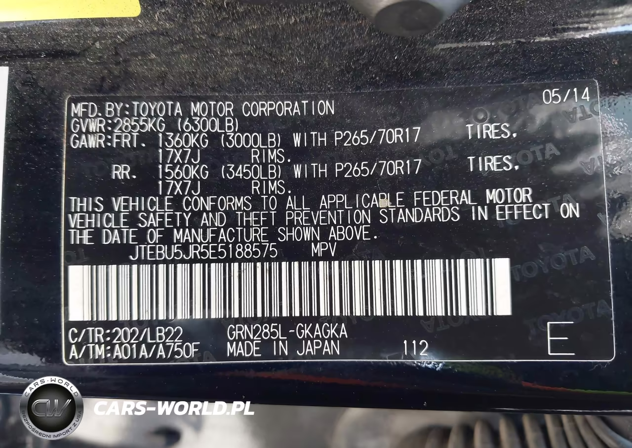 2014 Toyota 4Runner Sr5 Premium VIN:JTEBU5JR5E5188575 - 9