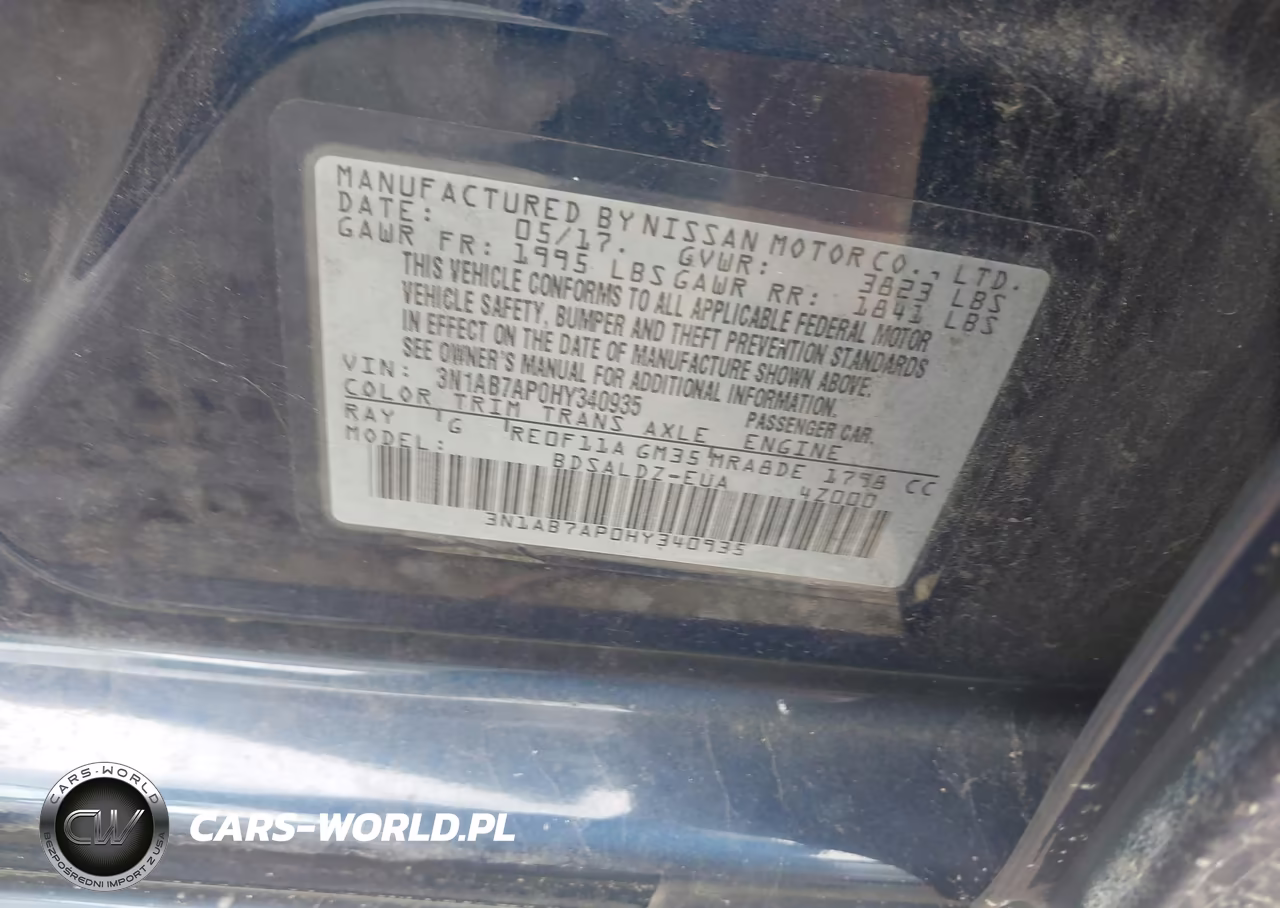 2017 Nissan Sentra Sv VIN:3N1AB7AP0HY340935 - 9