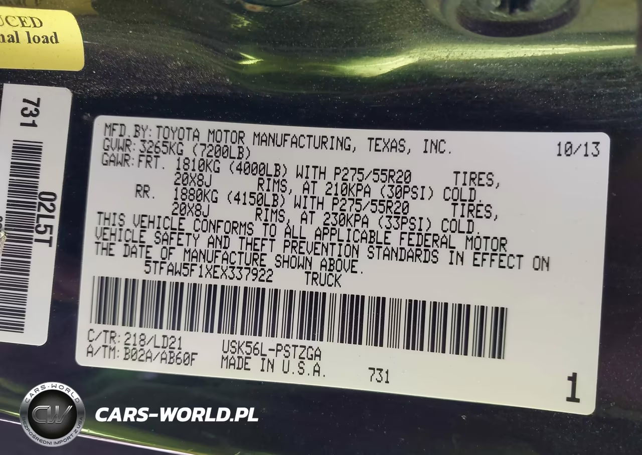2014 Toyota Tundra 1794 5.7L V8 VIN:5TFAW5F1XEX337922 - 9