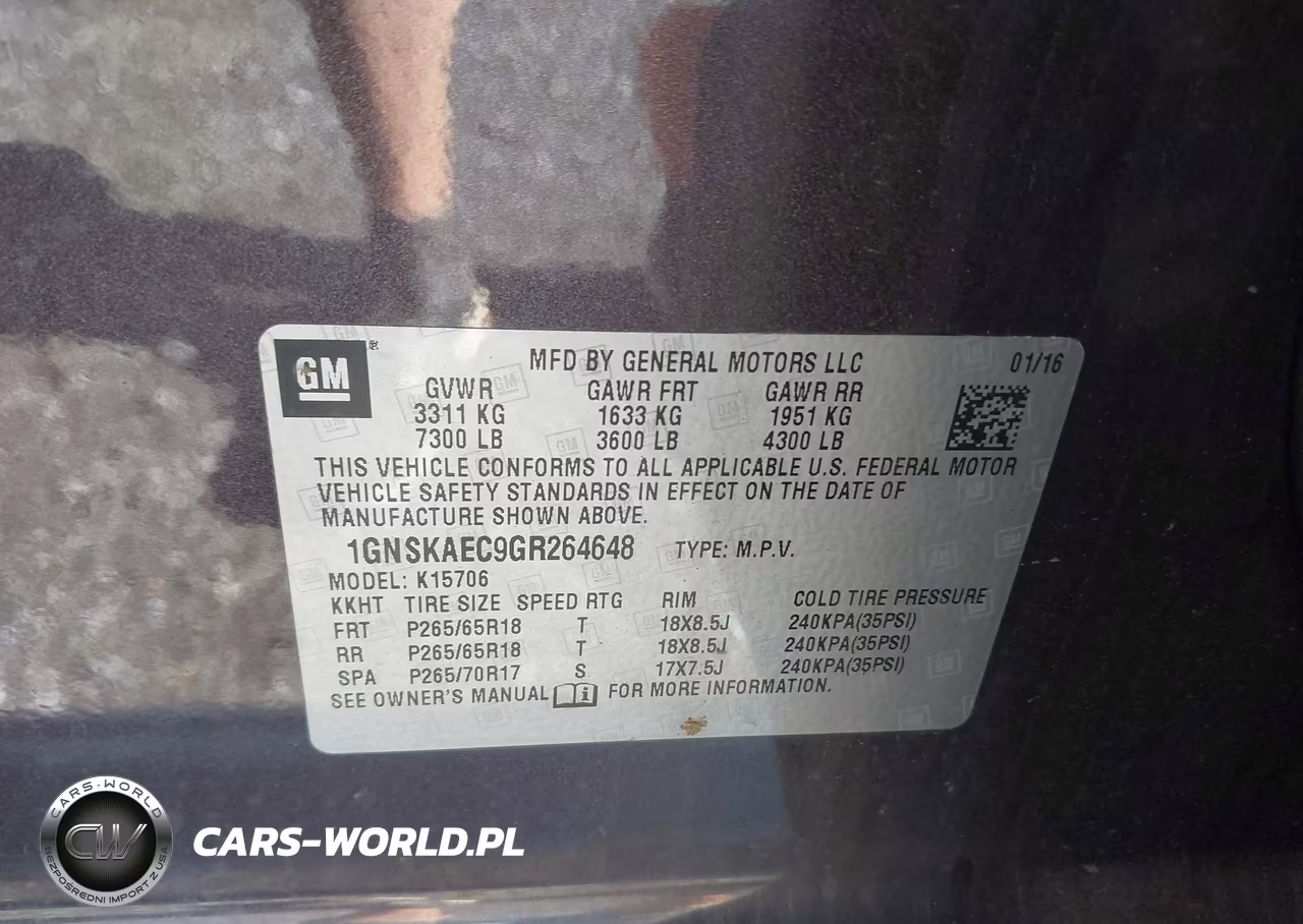 2016 Chevrolet Tahoe Ls VIN:1GNSKAEC9GR264648 - 9