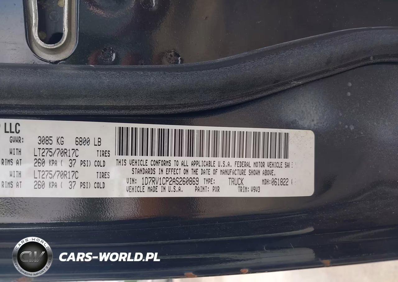 2010 Dodge Ram 1500 Slt-Sport-Trx VIN:1D7RV1CP2AS260869 - 9