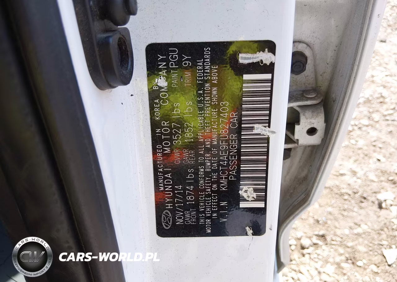 2015 Hyundai Accent Gls VIN:KMHCT4AE9FU827403 - 9