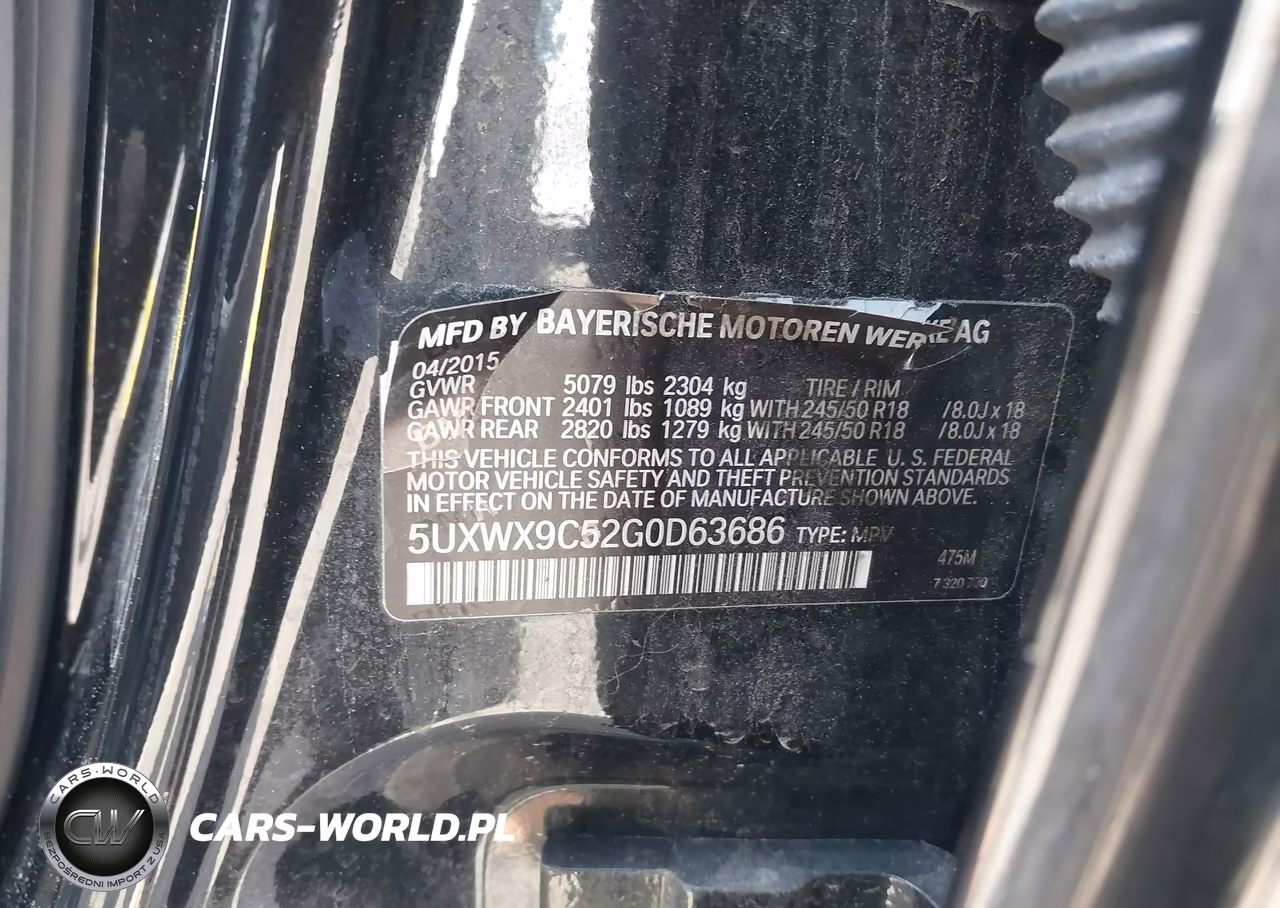 2016 BMW X3 xDrive28I VIN:5UXWX9C52G0D63686 - 9