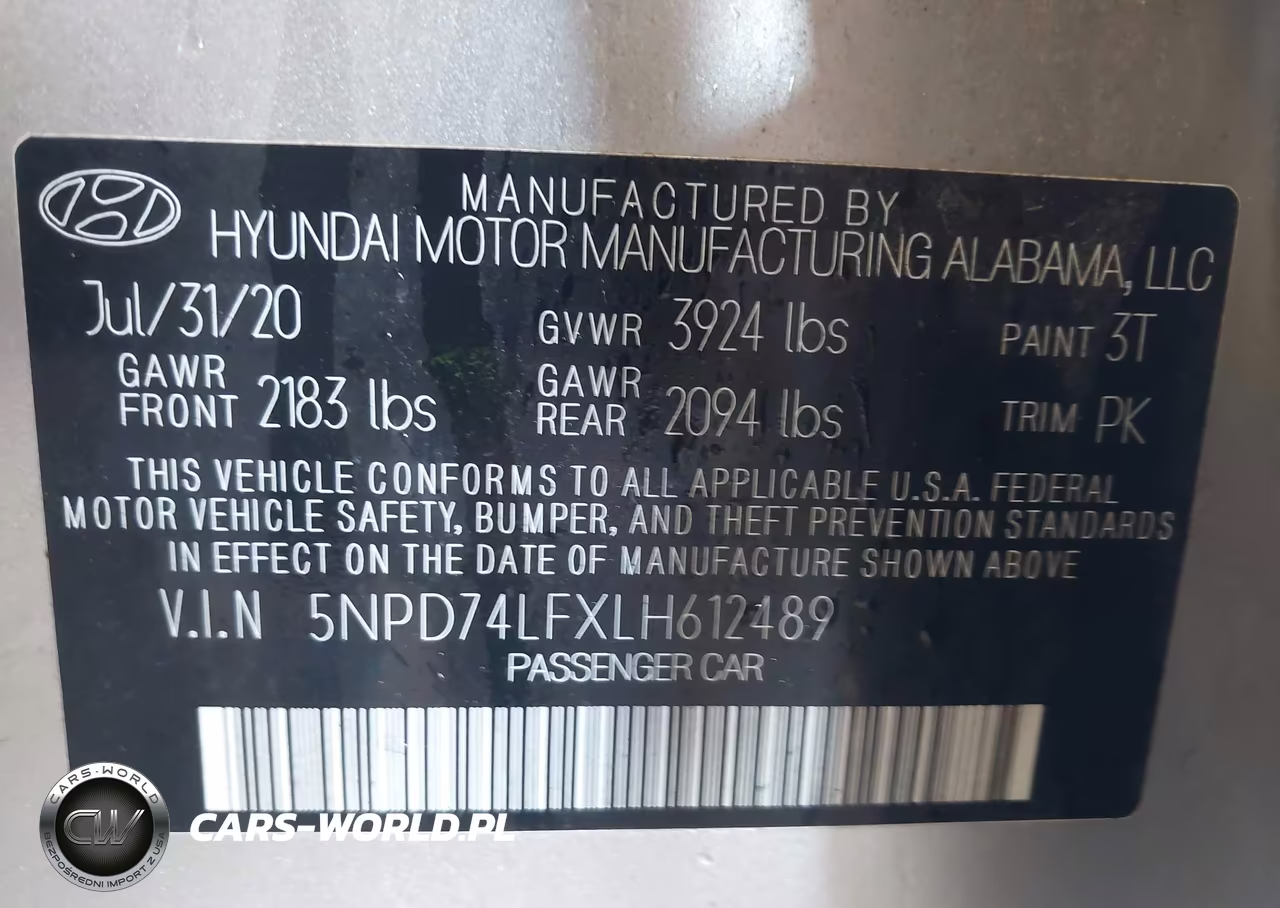 2020 Hyundai Elantra Se VIN:5NPD74LFXLH612489 - 9