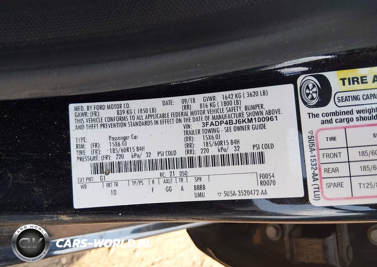 2019 Ford Fiesta Se VIN:3FADP4BJ6KM100961 - 9