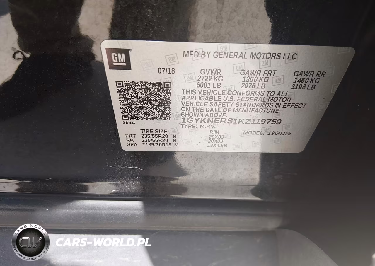2019 Cadillac Xt5 Premium Luxury VIN:1GYKNERS1KZ119759 - 9