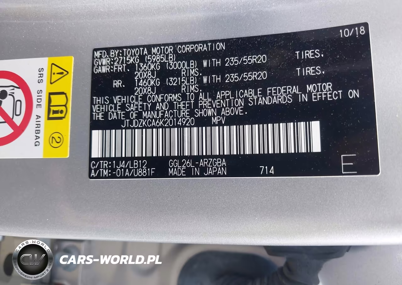 2019 Lexus Rx 350L Premium VIN:JTJDZKCA6K2014920 - 9