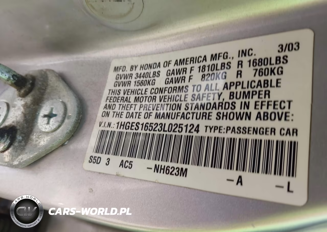2003 Honda Civic Lx VIN:1HGES16523L025124 - 9