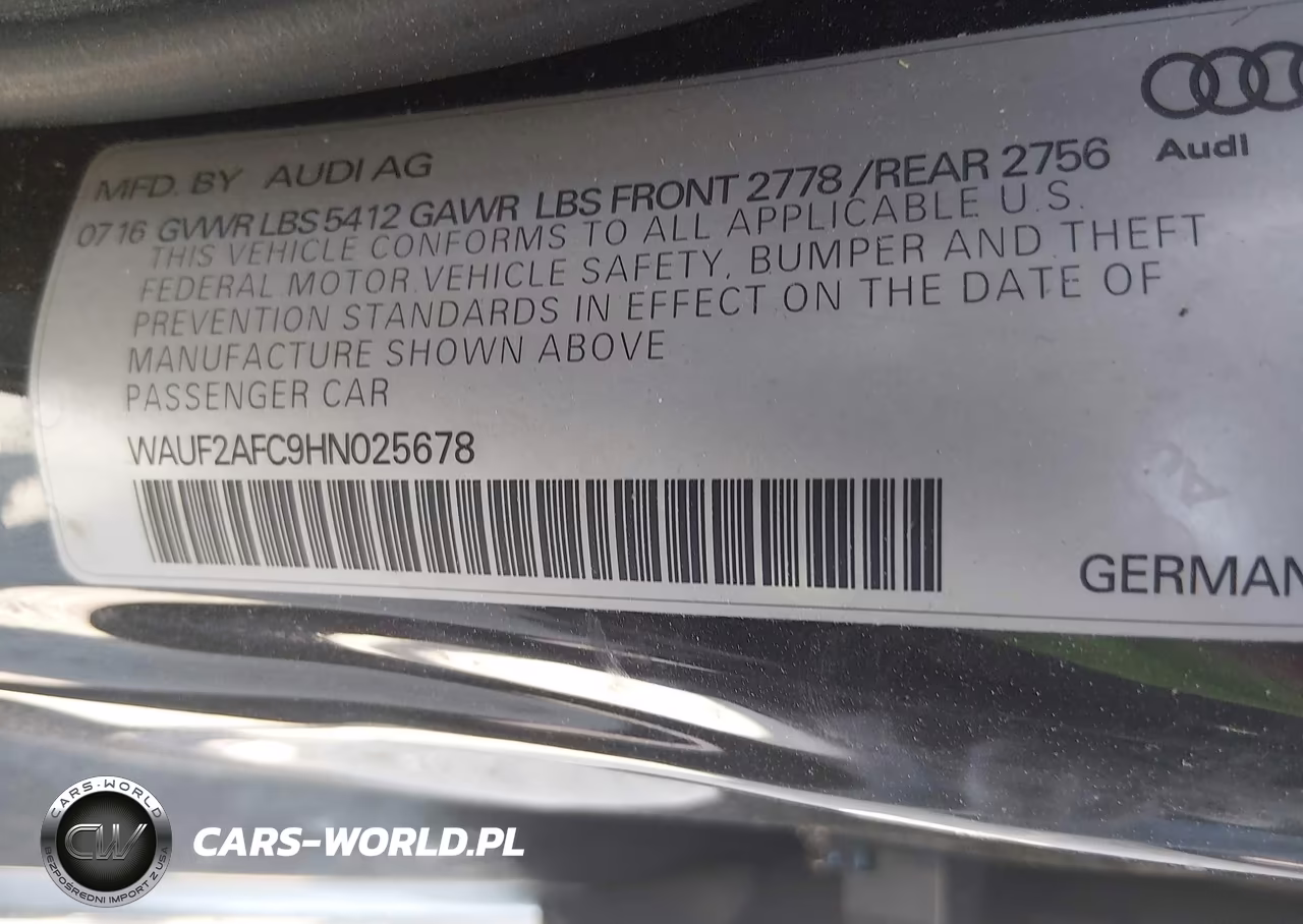2017 Audi A6 Premium Plus VIN:WAUF2AFC9HN025678 - 9