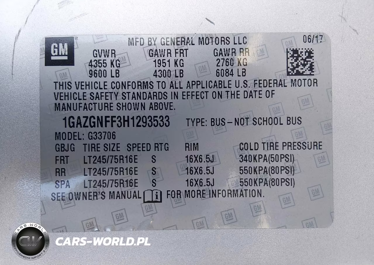 2017 Chevrolet Express 3500 Ls VIN:1GAZGNFF3H1293533 - 9