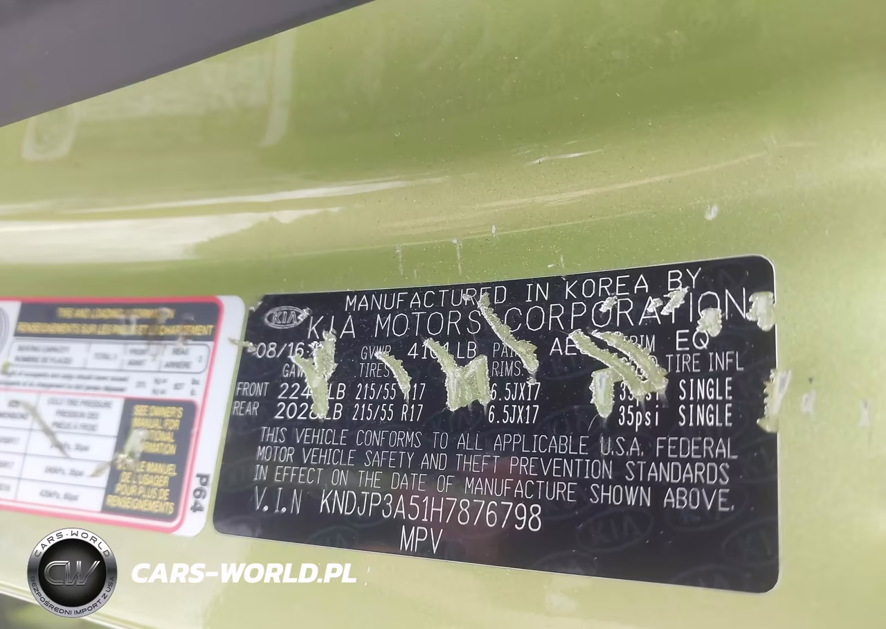 2017 Kia Soul + VIN:KNDJP3A51H7876798 - 9