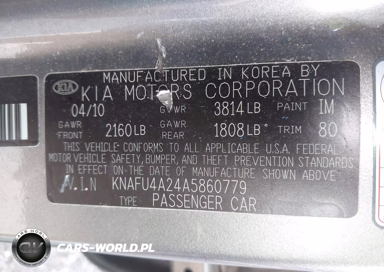 2010 Kia Forte Ex VIN:KNAFU4A24A5860779 - 9